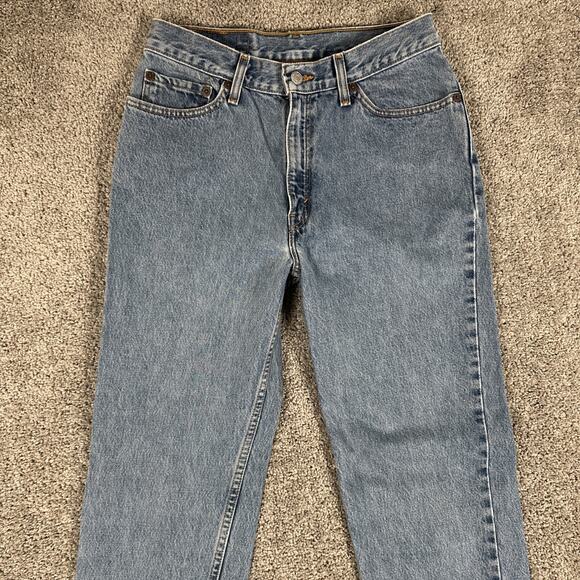 Vtg Levis 512 Jeans Women’s 11 S 28x29 High Waist Tapered Leg Denim Y2K Grunge - Picture 4 of 14